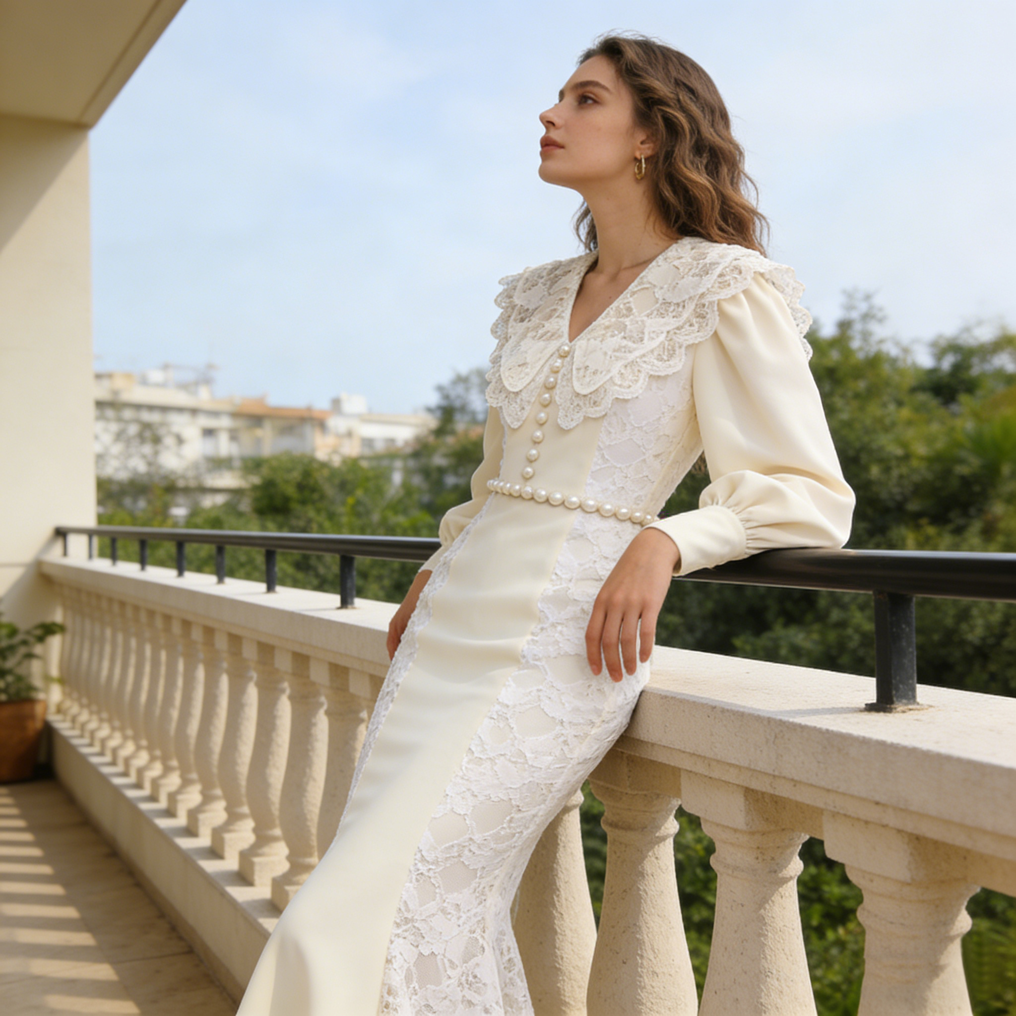 Elegant Lace Midi Dress