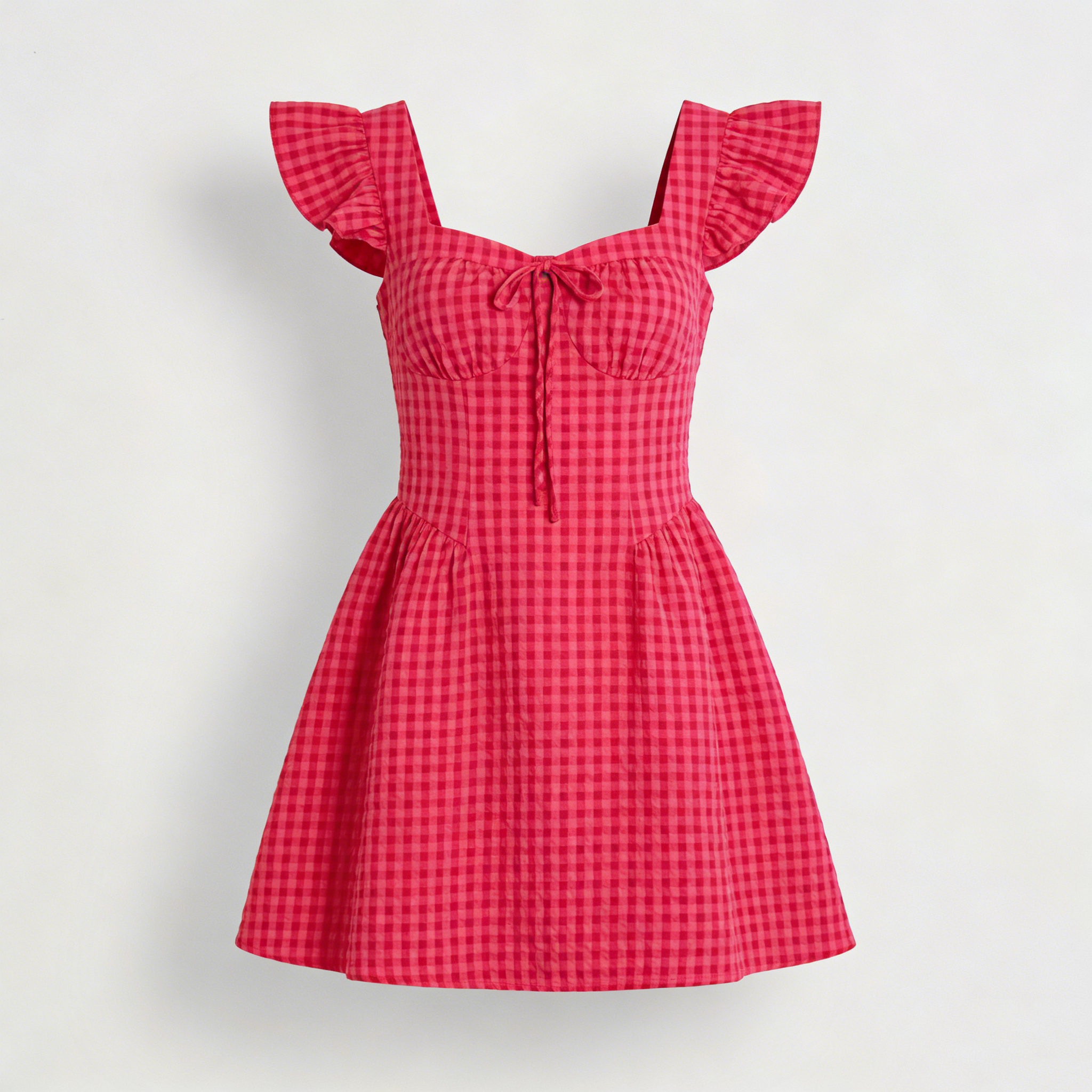 Sweet & Spicy Red Plaid Slip Dress
