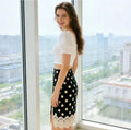 White Puff Sleeve Square Neck Crop Top