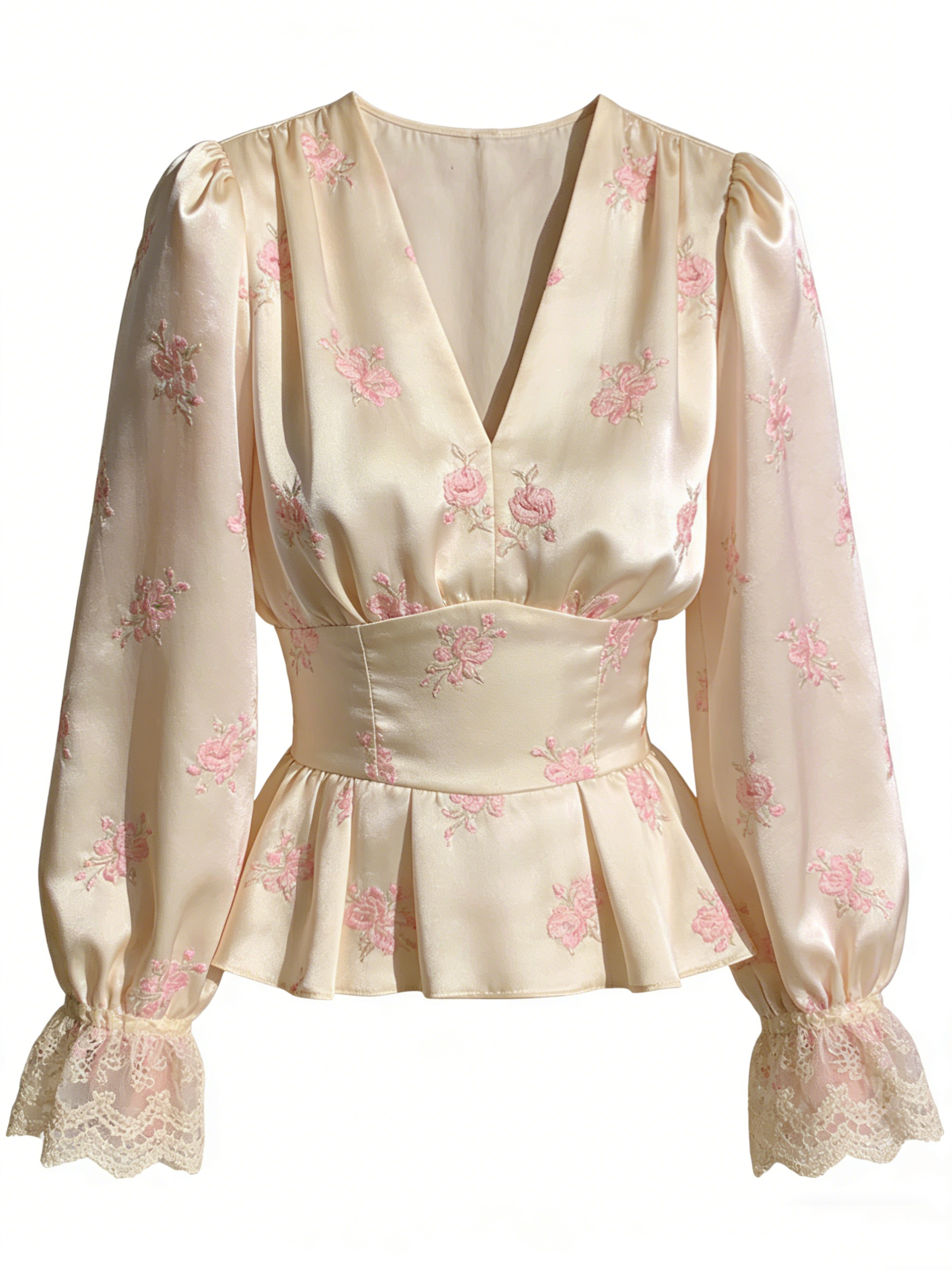 Vintage-Inspired Satin Blouse