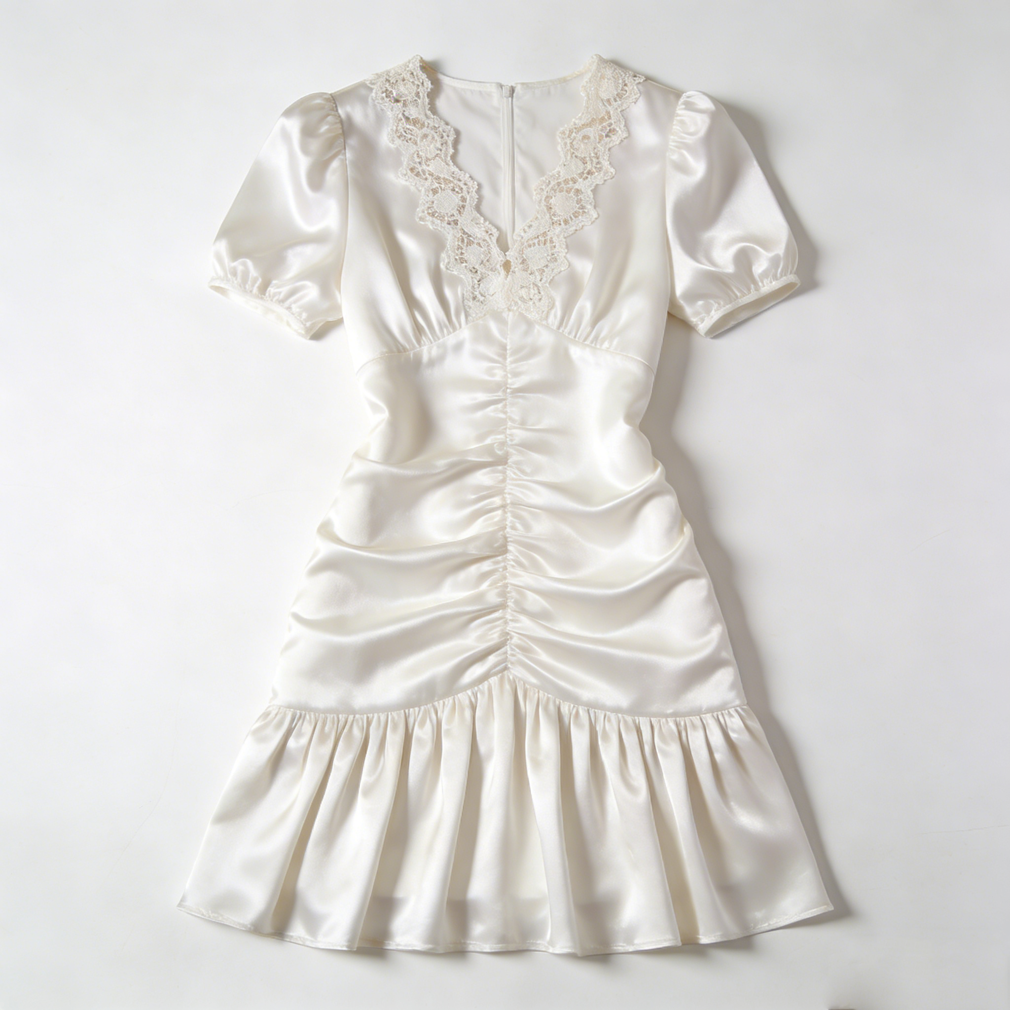Elegant Lace Satin Dress