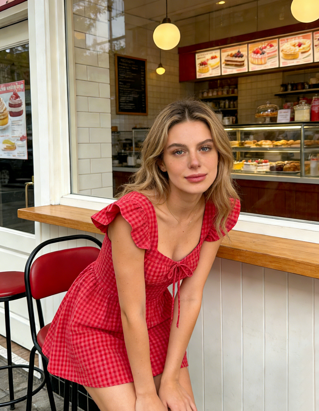 Sweet & Spicy Red Plaid Slip Dress