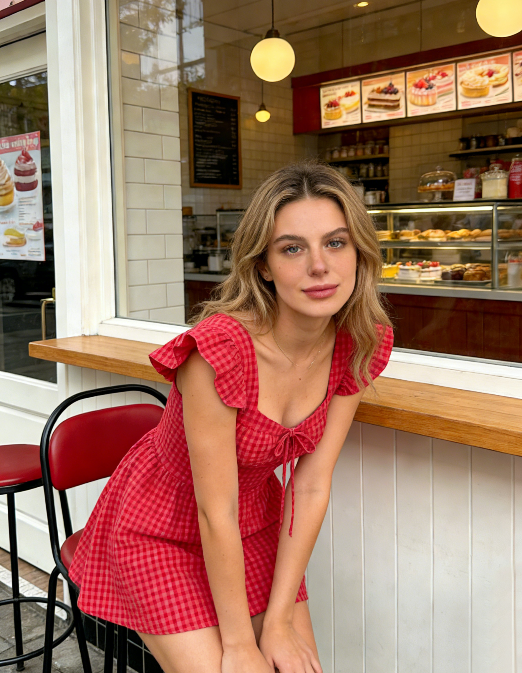 Sweet & Spicy Red Plaid Slip Dress